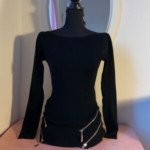 Elegant Black Long Sleeve Top